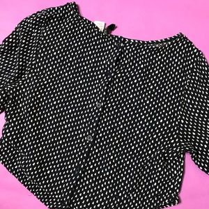 H&M Navy Button Up Blouse